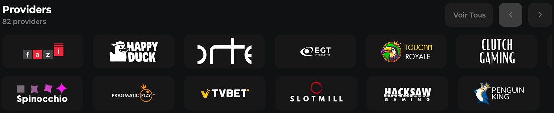 Betify 2.sh compte 82 fournisseurs fiables et agréés